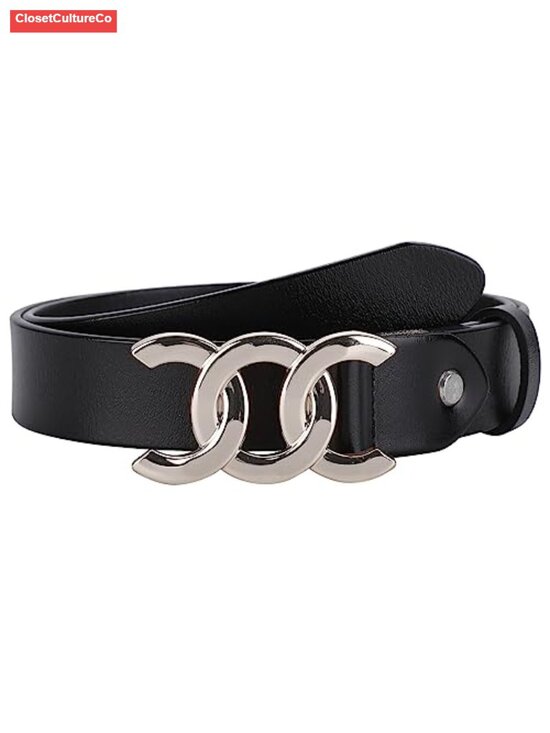 Accessories - Women's Leather Belt Gold Buckle Adjustable Waist Pants Jeans Dress